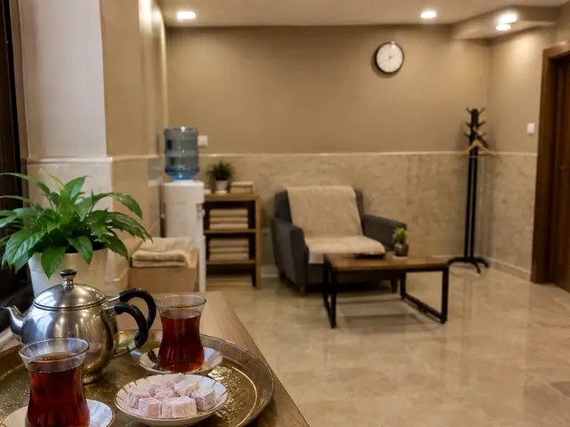 Çay servisi hazır bekleme salonu — Yenibosna, Masaj Salonun
